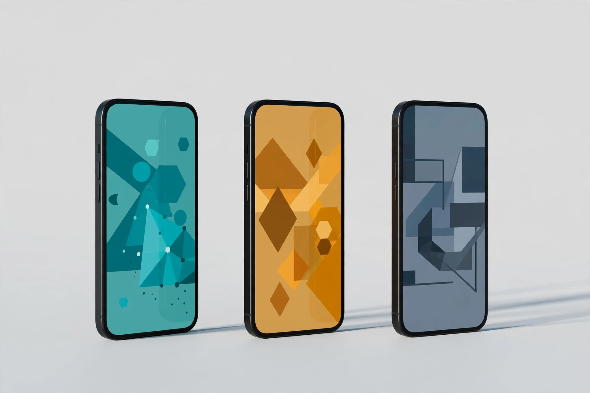 Three 2049 Labs apps, shown on phones